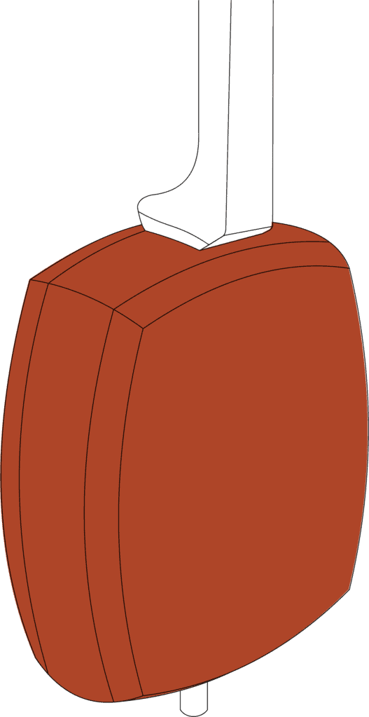 Dou, body of the shamisen. Shamisen sound box.